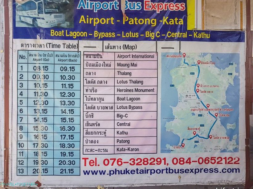 Raspored autobusa s aerodroma Phuket