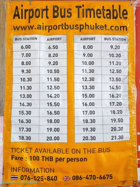 Raspored autobusa s aerodroma Phuket