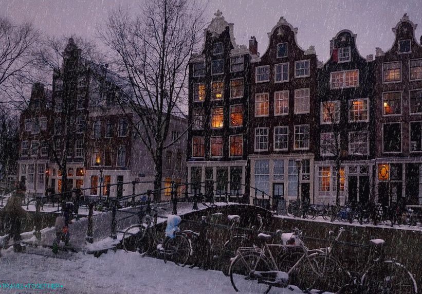 Snijeg u Amsterdamu