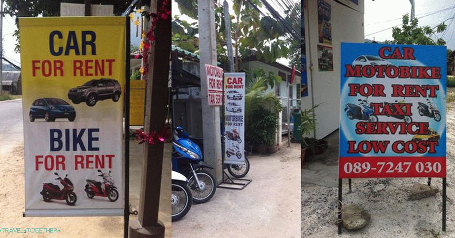 Rent a car na Samui se nalazi na svakom koraku