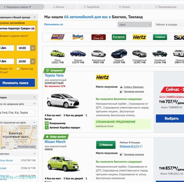 Rent a car u Tajlandu - osiguranje, dokumenti, cijene, savjeti