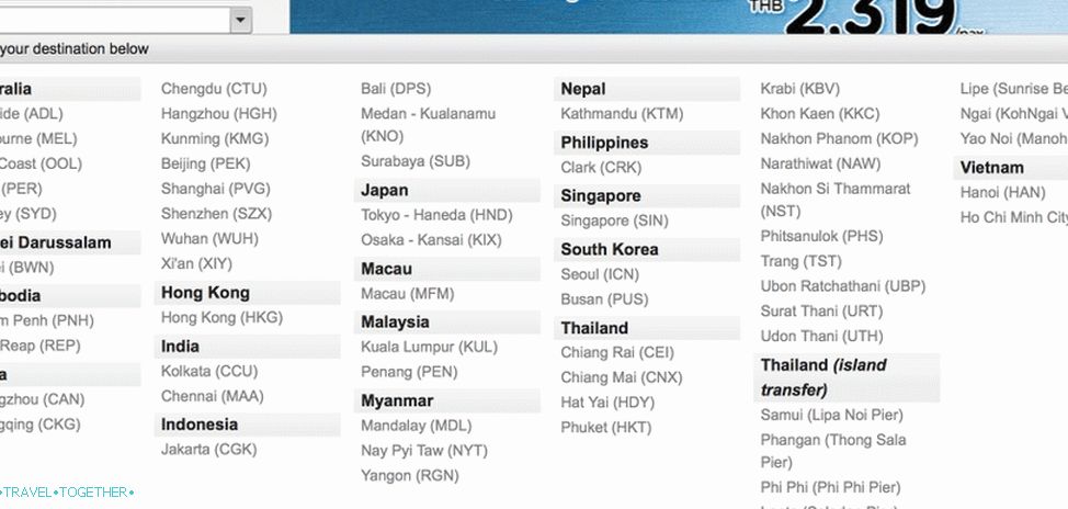 Gdje AirAsia leti
