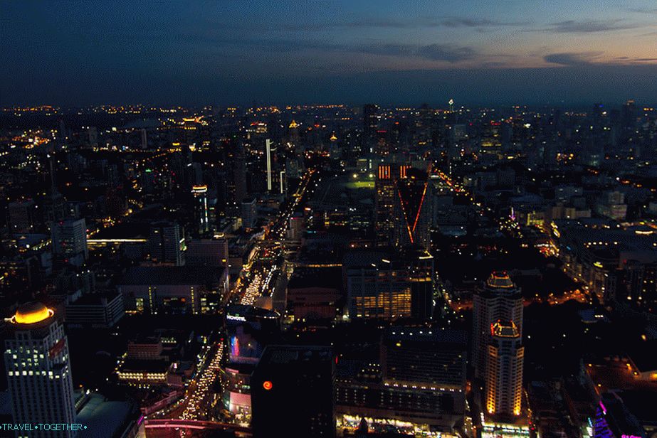 Noćni pogled na Bangkok