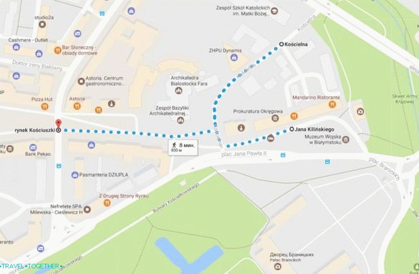 Branicki Ruta - Karta