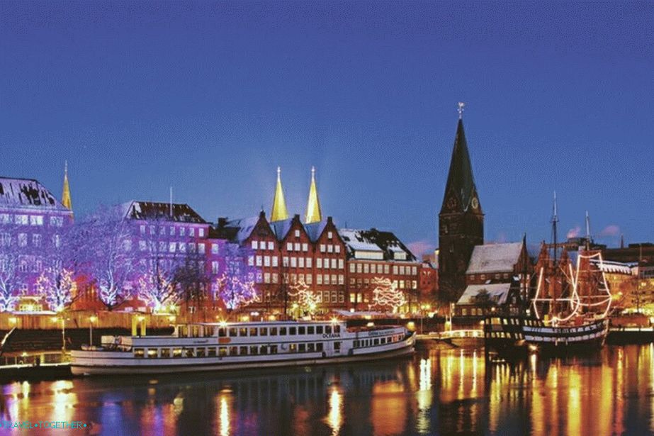 Nasip rijeke Vezko, zima (Bremen)