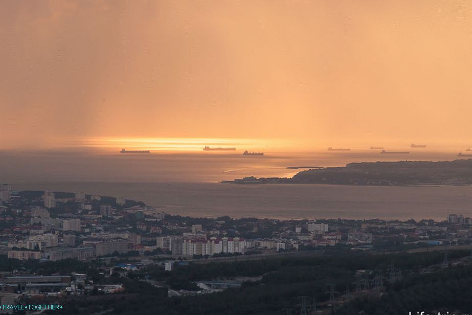 Pogled s planine Nexis na Gelendzhik