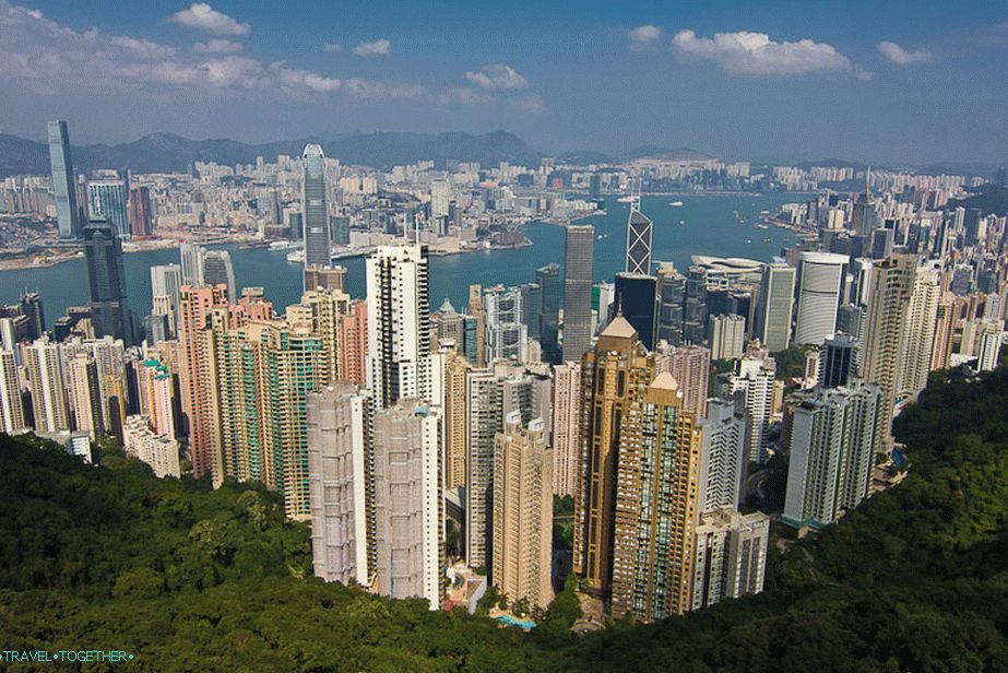 Pogled s vrha Victoria na Hong Kong