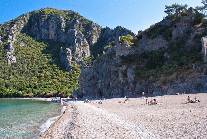 Plaže na Olymposu. Cirali. Turska.