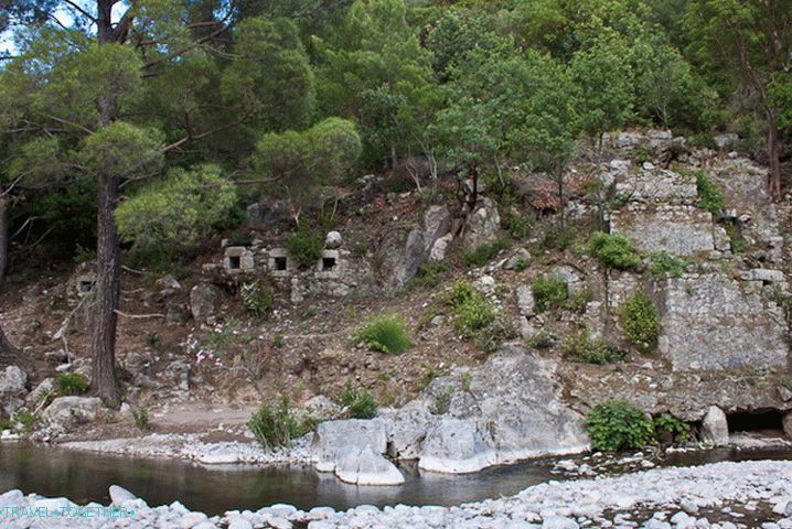 Grad Olympos na desnoj obali rijeke Ulupinar.