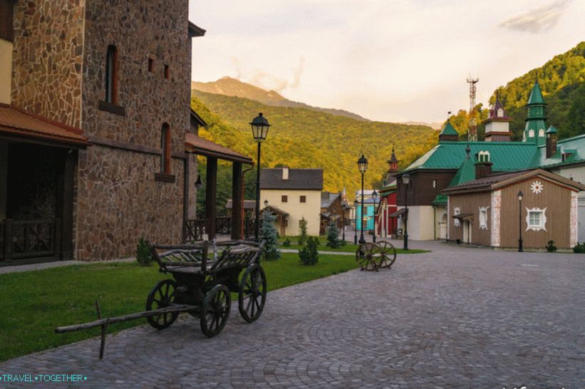 Moj Ruski etnografski centar u Rosa Khutor - trgovine, hoteli i područja za rekreaciju