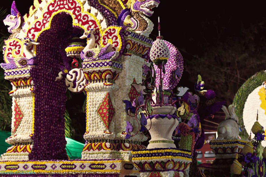 Festival cvijeća na Tajlandu, parade kolica