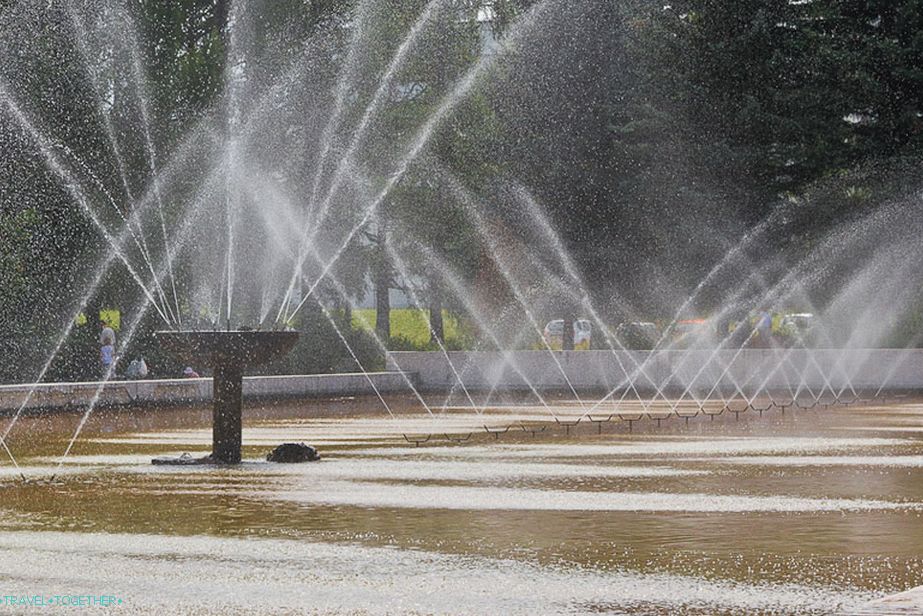 U središtu Pushchina nalazi se fontana