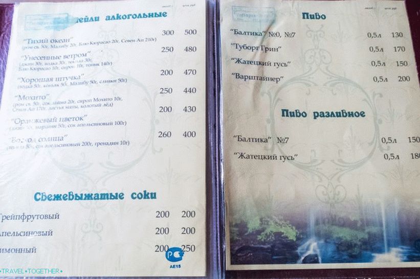 Zmijska kavana - jedina ustanova u Zmeikovskim vodopadima