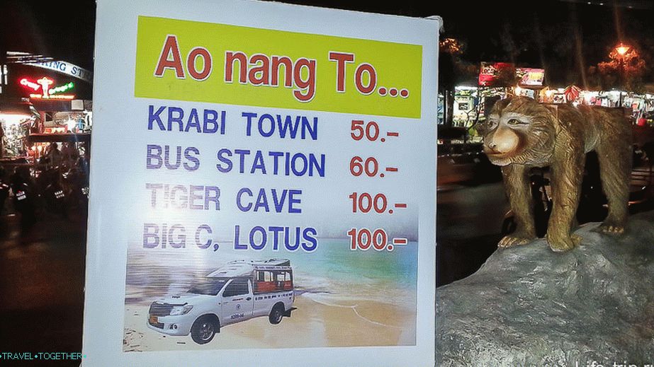 Cijena Songteo Ao Nanga - Krabi