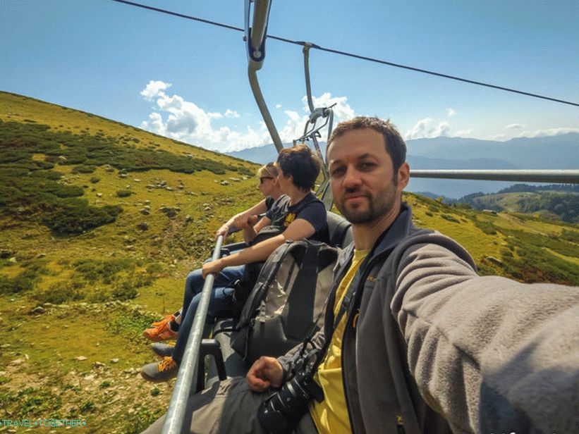 Kameni stup 2509m u Rosa Khutor - veliko praćenje za početnike