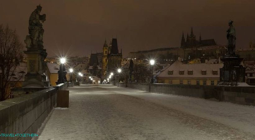Zima na Karlovom mostu