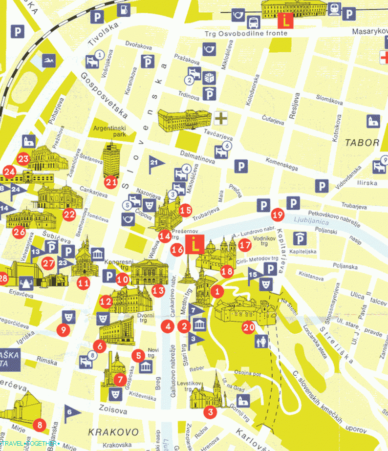 Turistička karta Ljubljane