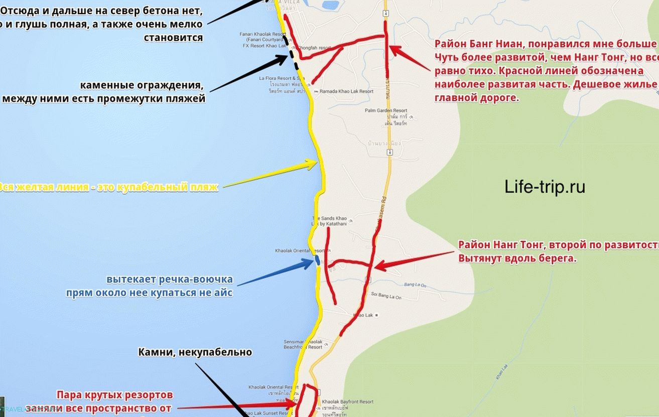 Karta Nang Thong i Bang Niang Plaže