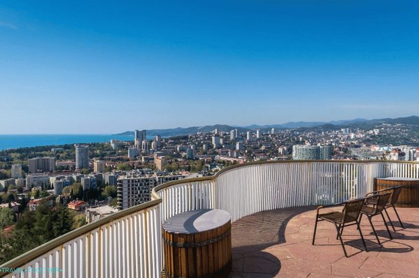 Pogled iz ruže vjetrova u Sočiju