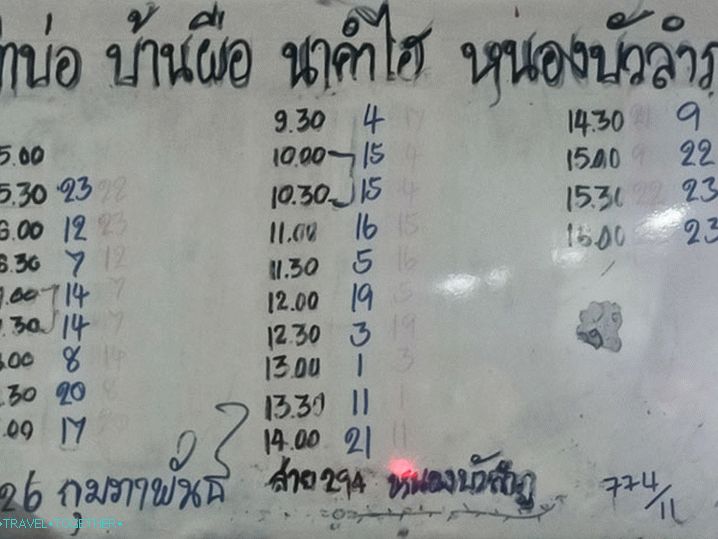 Nong Khai - Ban Phu autobusni raspored