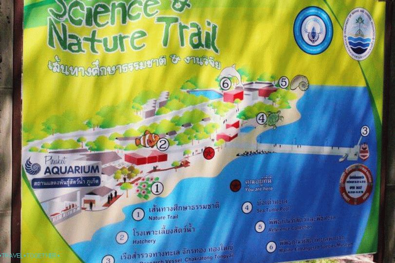 Karta područja akvarija Phuket
