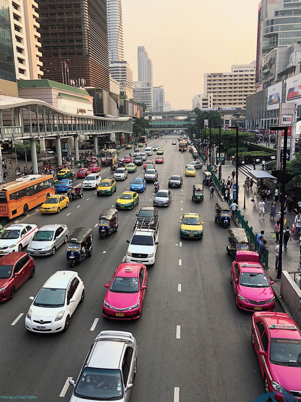 Pokret u središtu Bangkoka