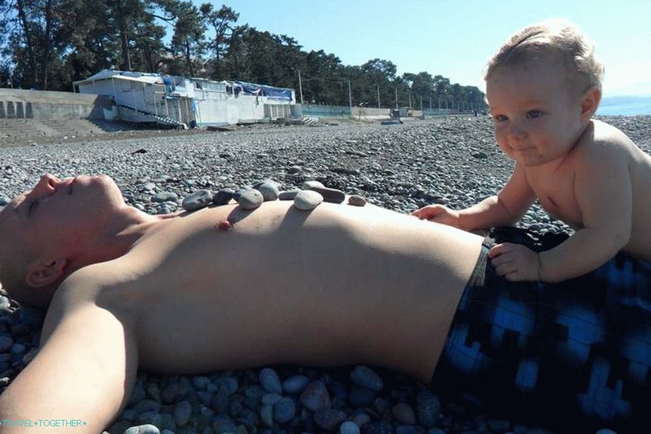 Početak listopada na plaži u Kobuleti. Nema uopće ljudi