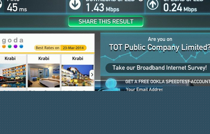 Wifi ovdje nije jako brz, nego je tipičan za Tajland