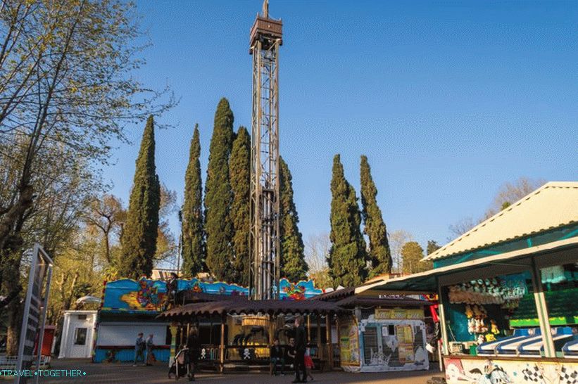 Park Riviera u Sočiju - fotografije, vožnje, karta
