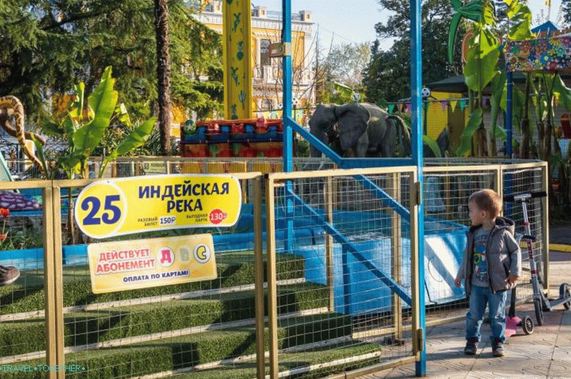 Park Riviera u Sočiju - fotografije, vožnje, karta
