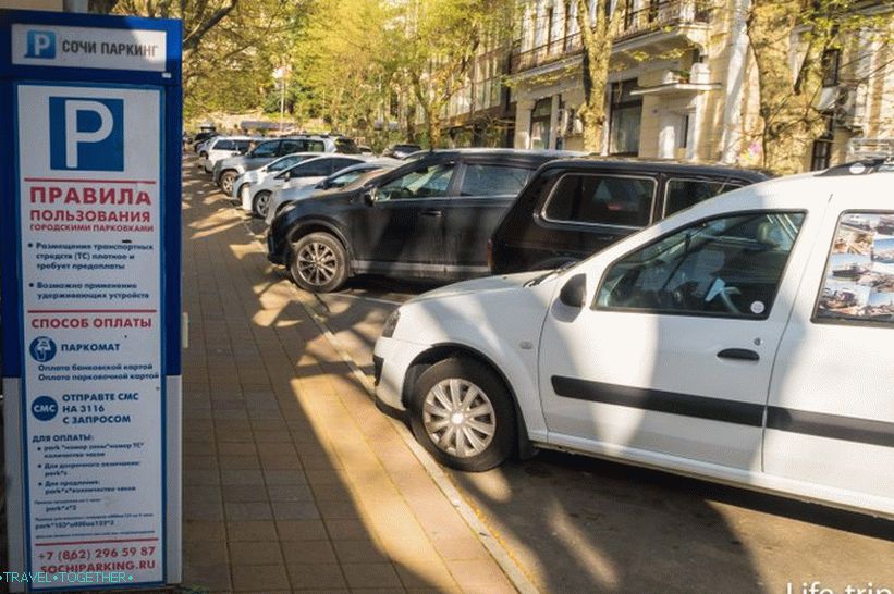 Parking u Sočiju plaćen i besplatan - je li sve loše?