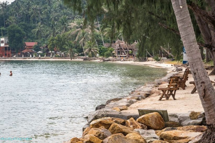 Prijenosna plaža opremljena je za goste resorta
