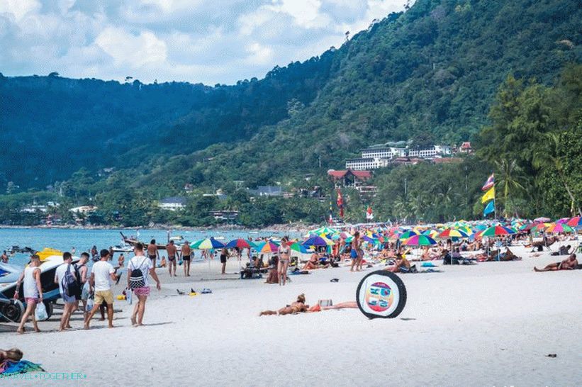 Patong plaža, središnji dio