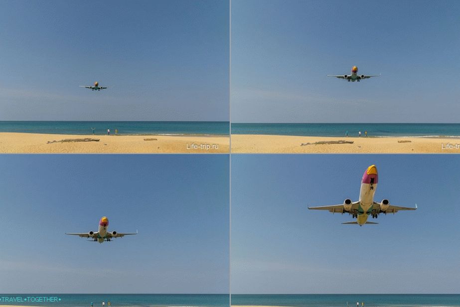 Plaža s avionima u Phuketu