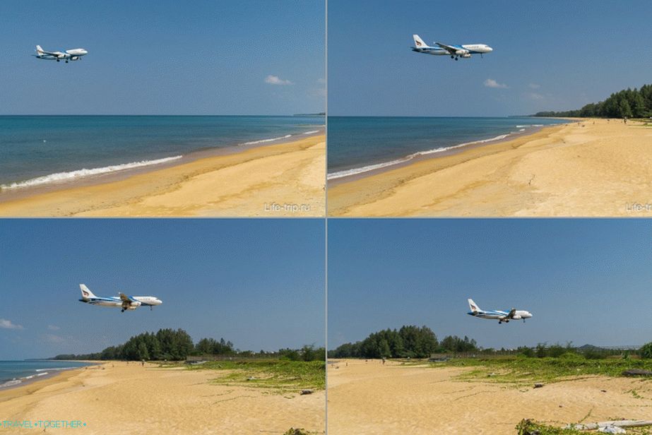 Plaža na Phuketu gdje se zrakoplovi slijeću