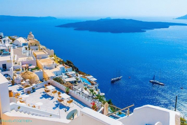 Santorini, stambene zgrade
