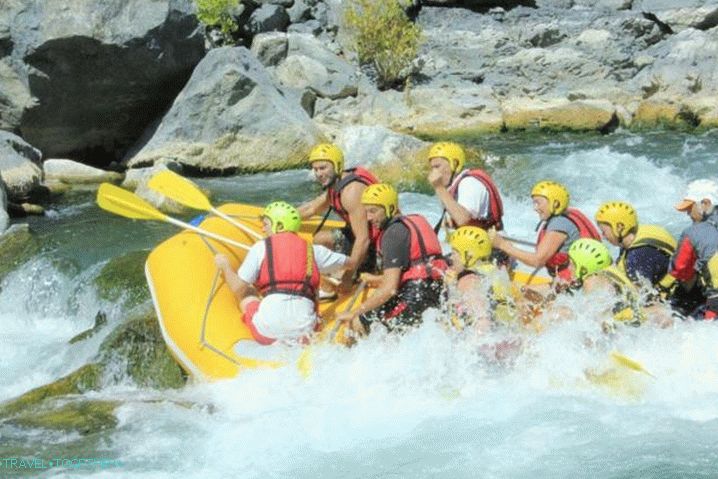 Vrijeme u Marmarisu u srpnju - Rafting na rijeci Dalaman