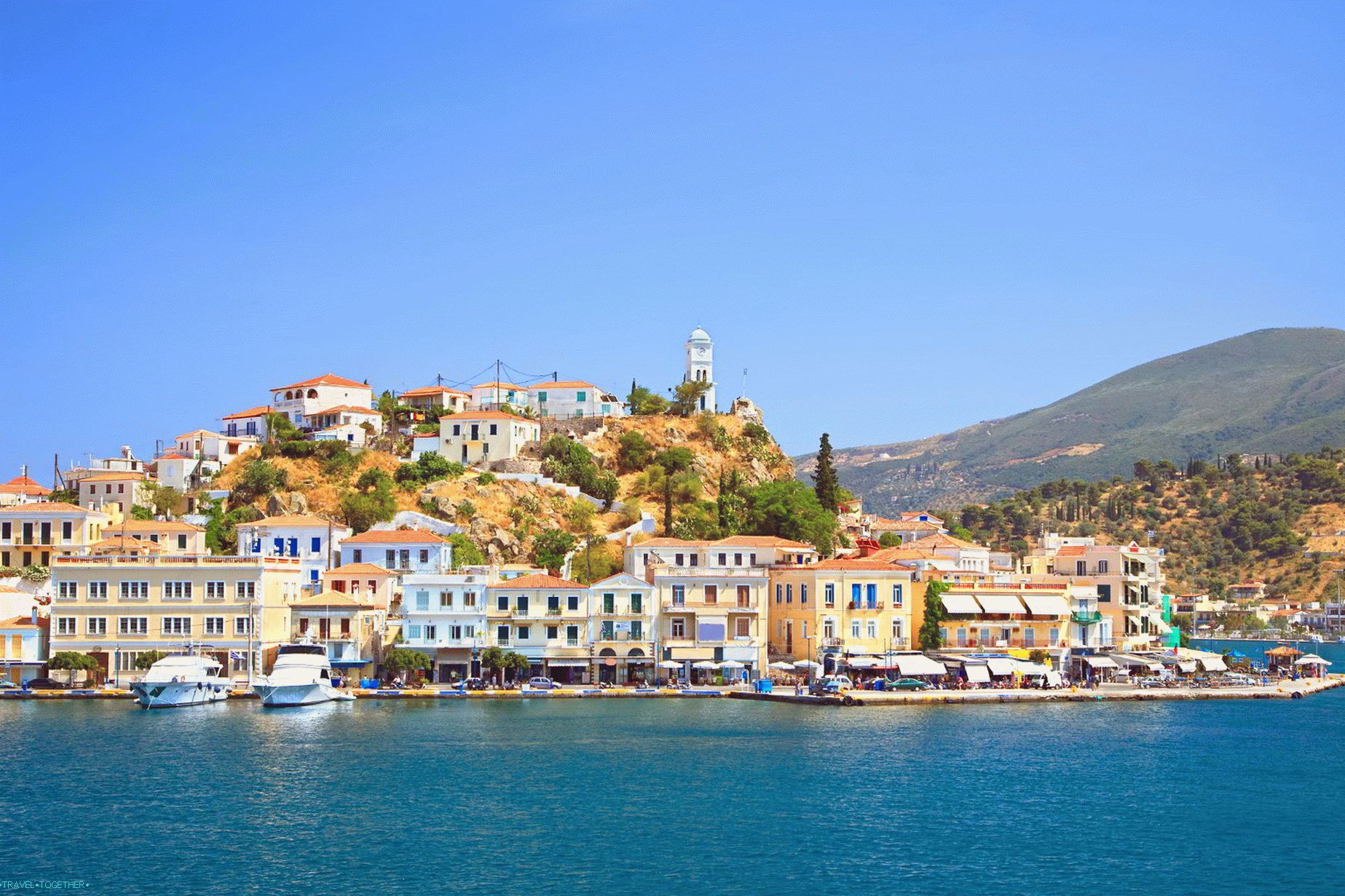 Poros. Znamenitosti i plaže mirnog otoka