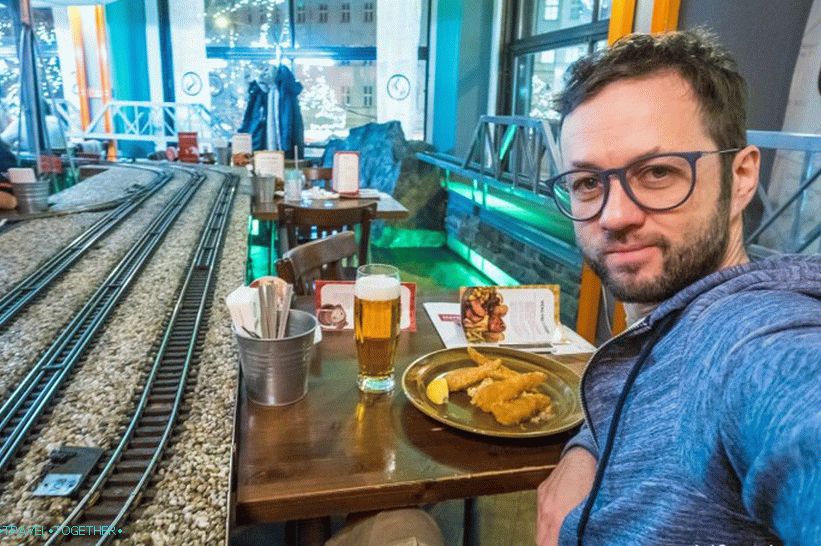 Restoran s vlakovima u Pragu - pivo i atrakcija