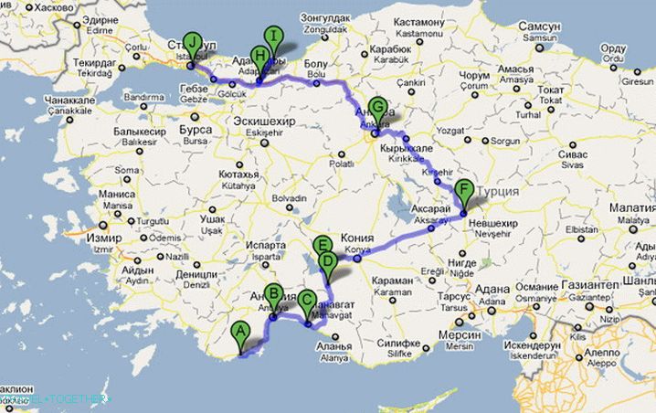 Ruta u Turskoj. Antalya-Kappadokiya-Istanbul.