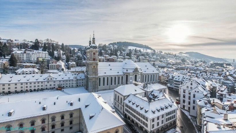 Opatija St. Gallen zimi