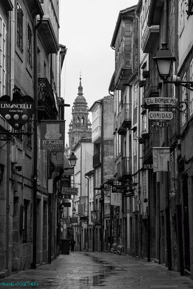 Stare ulice Santiago de Compostele