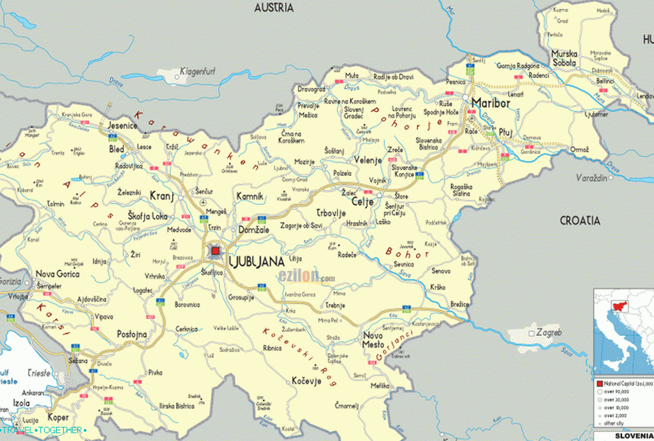 georafska karta slovenije