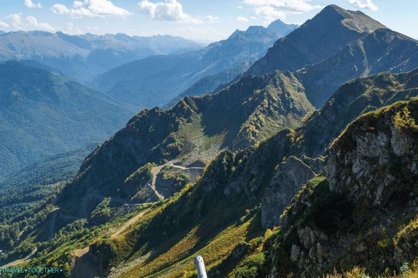 Promatranje palube Rosa Peak na Rosa Khutor - najbolji pogledi