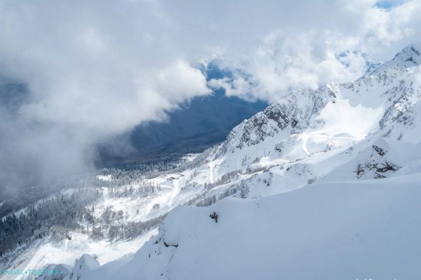 Promatranje palube Rosa Peak na Rosa Khutor - najbolji pogledi