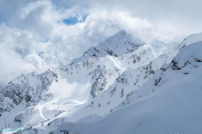 Promatranje palube Rosa Peak na Rosa Khutor - najbolji pogledi