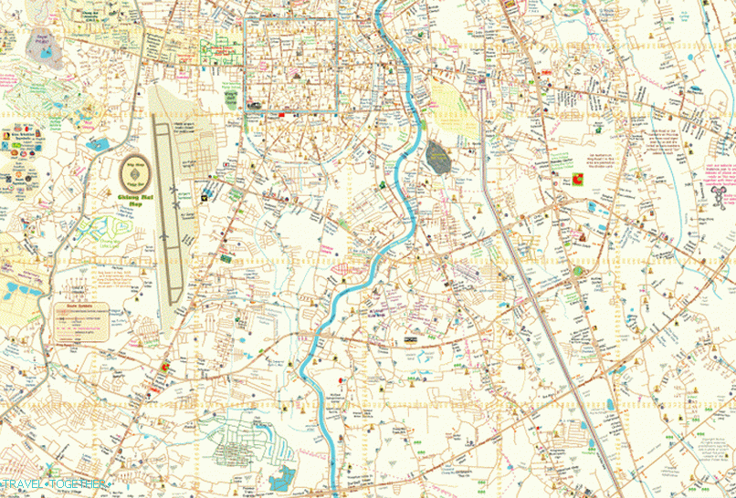 Karta južnog dijela grada Chiang Mai