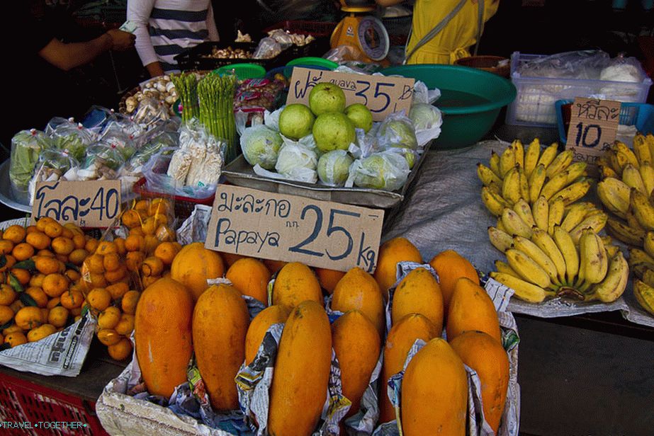 Kako je papaja u Chiang Maiu bila 25 bahta po kg, a ostala je