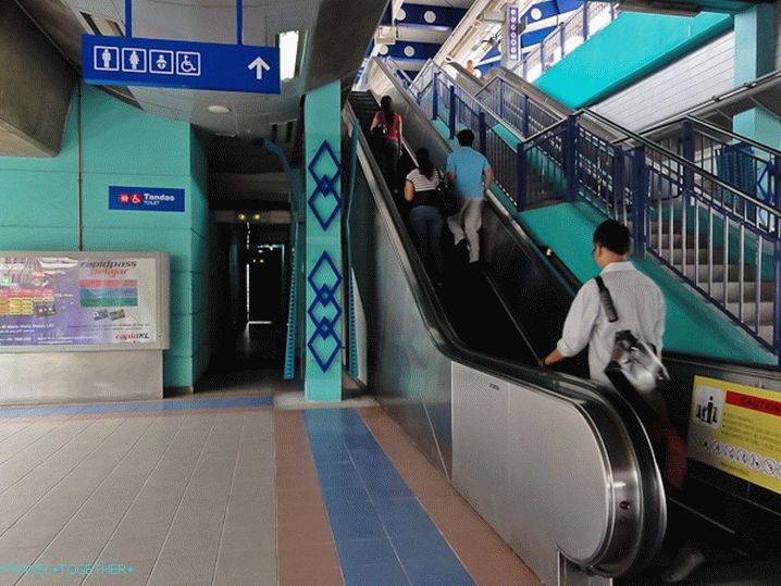 Toalet na postaji LRT u podzemnoj željeznici Kuala Lumpur