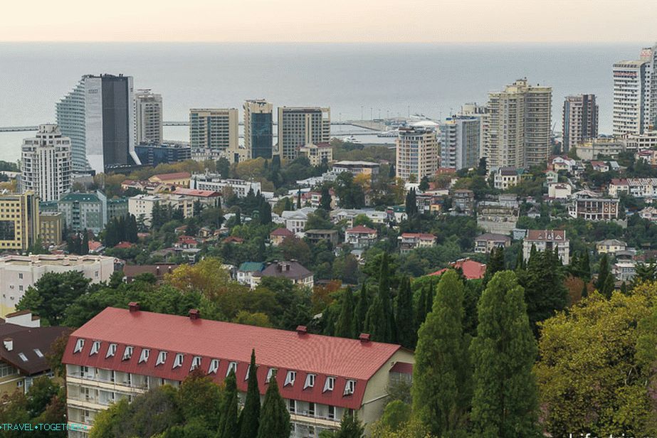 Soči s visine - područje Svetlana i Središnja